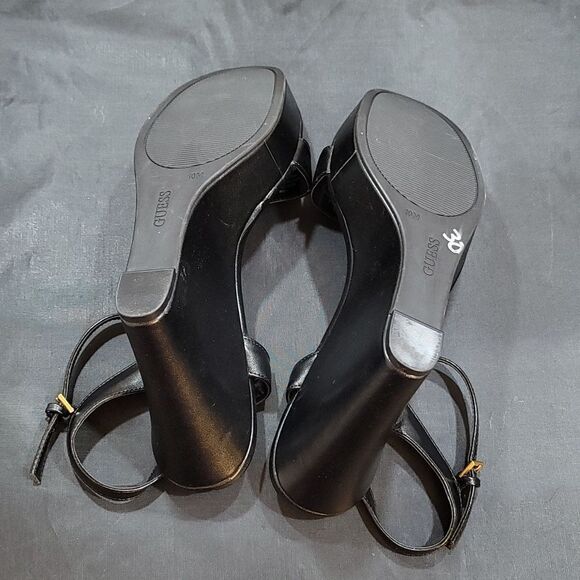 BRAND NEW GUESS GOLD LOGO PLATFORM HIGH WEDGE SANDAL - Picture 11 of 14